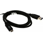 goobay Câble de chargement USB-C USB 3.1 génération 2, 3A, 1m, 20x plus rapide que l'USB 2.0