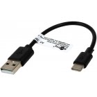 goobay Câble de charge et de synchronisation USB-C pour appareils avec connexion USB-C, 0,1m, noir