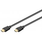 Câble HDMI haute vitesse avec fiche standard (type A) 1,5 m, noir, connecteurs dorés
